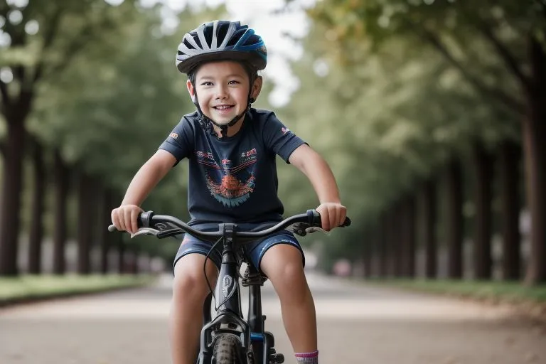 Criança andando de bicicleta