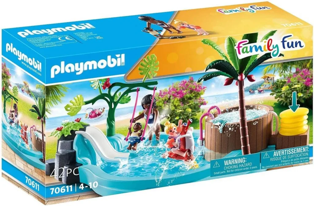 7636 Playmobil Piscina infantil com toboagua