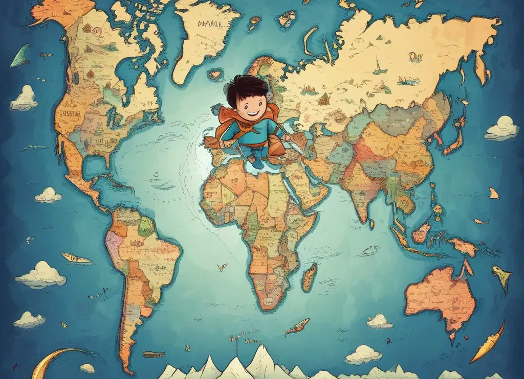 Jogos Educativos para crianças de 6 anos - O mapa do mundo