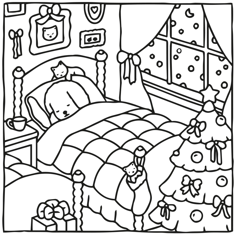 Desenho Kawaii Noite de Natal