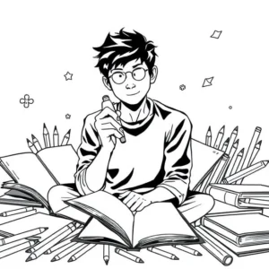 Desenho para colorir Colorindo com Marcador