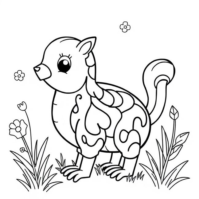 Desenho de Bichinho Fofinho para Colorir pronto para imprimir e colorir