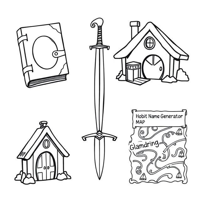 Desenho de Colorindo a Terra-média pronto para imprimir e colorir