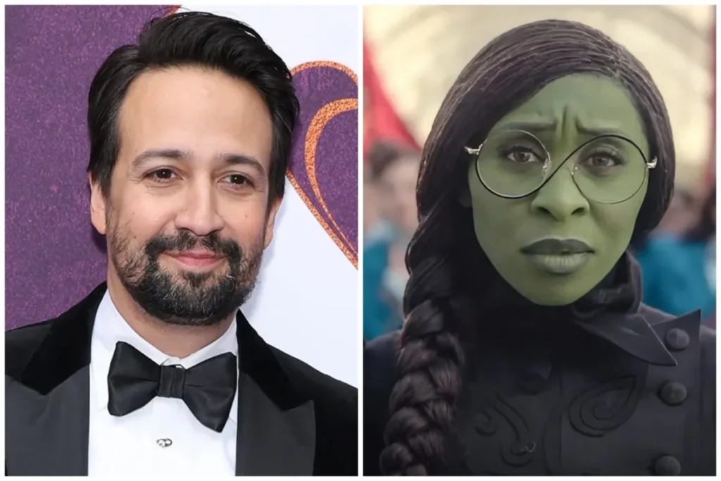 lin manuel Miranda jon M Chu Wicked cast munchkin lyn Manuel Miranda jon M Chu Vyciado Elenco mingau 1646