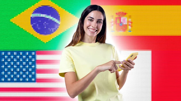 Jogo Palavras em Grupos com categorias em português, inglês, espanhol e francês - aprenda vocabulário em 4 idiomas de forma divertida