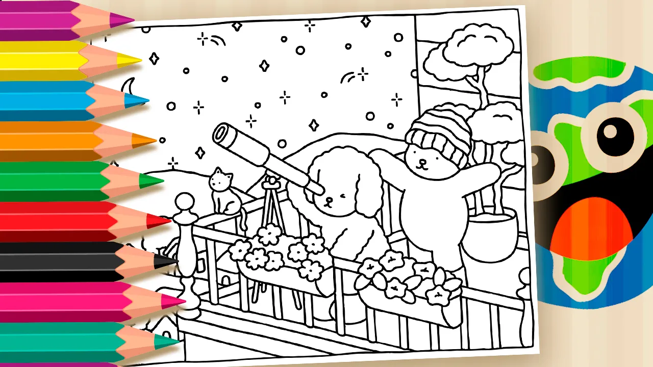 Colorir Online Bobbie Goods - Observando as Estrelas