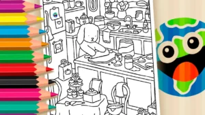 Desenho para colorir Desenho Kawaii - Cookies do TikTok 🧸🍪