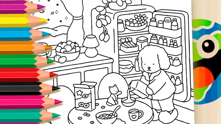 Desenho para colorir Desenho Kawaii - Leite do Gatinho 😺