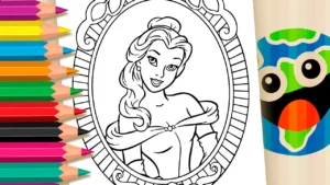 Desenho para colorir Bela – Desenho de A Bela e a Fera para Colorir Online