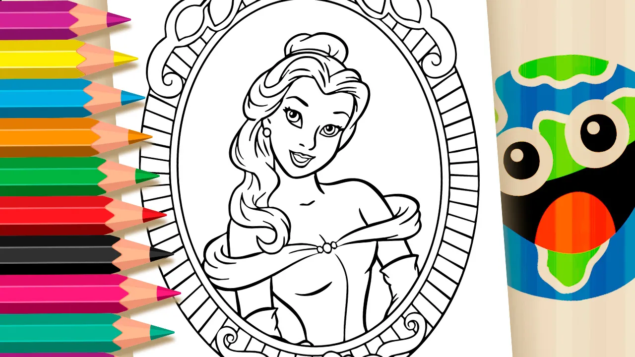 Bela – Desenho de A Bela e a Fera para Colorir Online