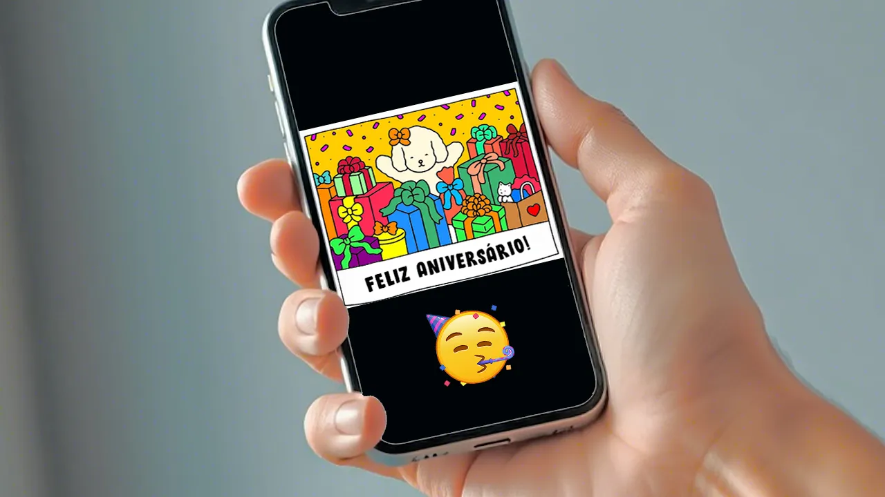 Descubra como presentear alguém com o cartão de aniversário de Desenho Kawaii