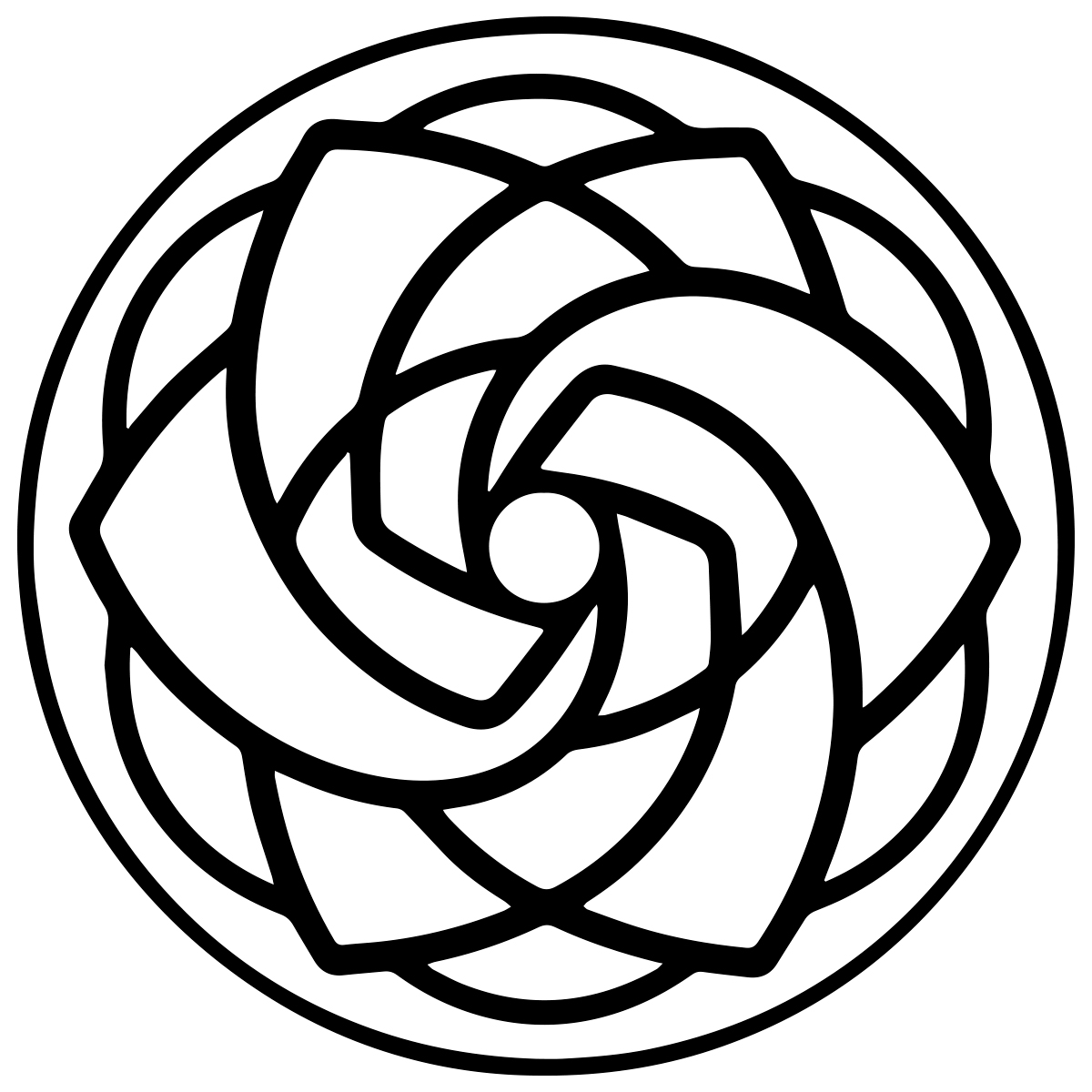 Desenho de Mandala de Flor Geométrica para Colorir Simples – , Pintar e Relaxar 🎨✨ pronto para imprimir e colorir