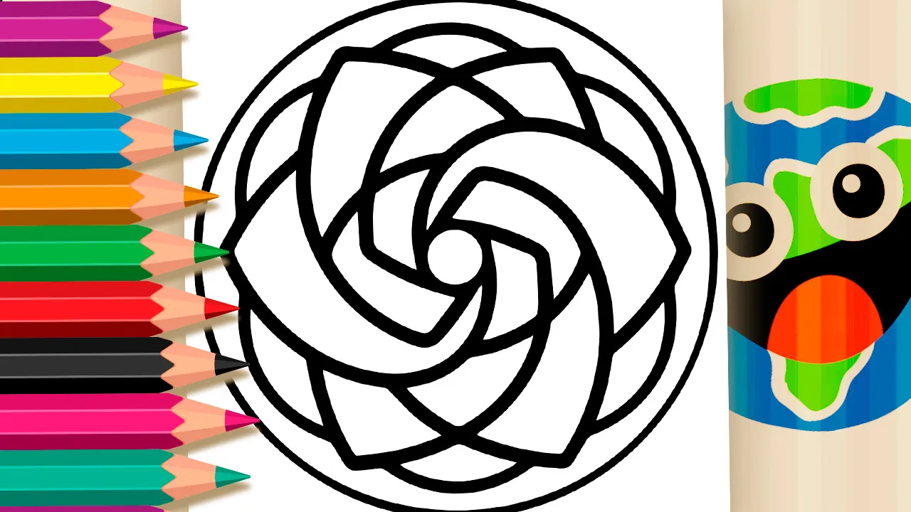 Mandala de Flor Geométrica para Colorir Simples – Para Imprimir, Pintar e Relaxar 🎨✨