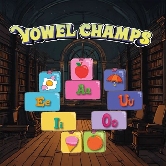 Jogo de vocabulário em inglês Vowel Champs