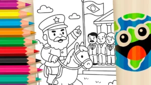 Desenho para colorir Colorir: A Proclamação da República (1889)