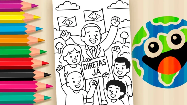 Desenho para colorir Colorir: A Queda da Ditadura Militar (1985)