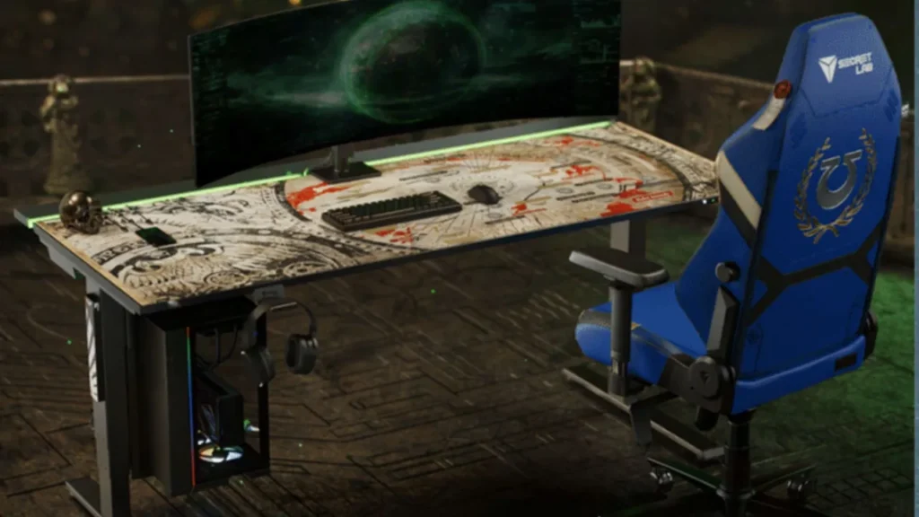Secretlab Lança Mesa Magnus Pro Temática de Warhammer 40,000 com Mapa do Império dos Homens