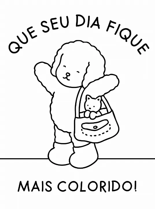 Cartão Bobbie Goods "Que seu dia fique mais colorido!"