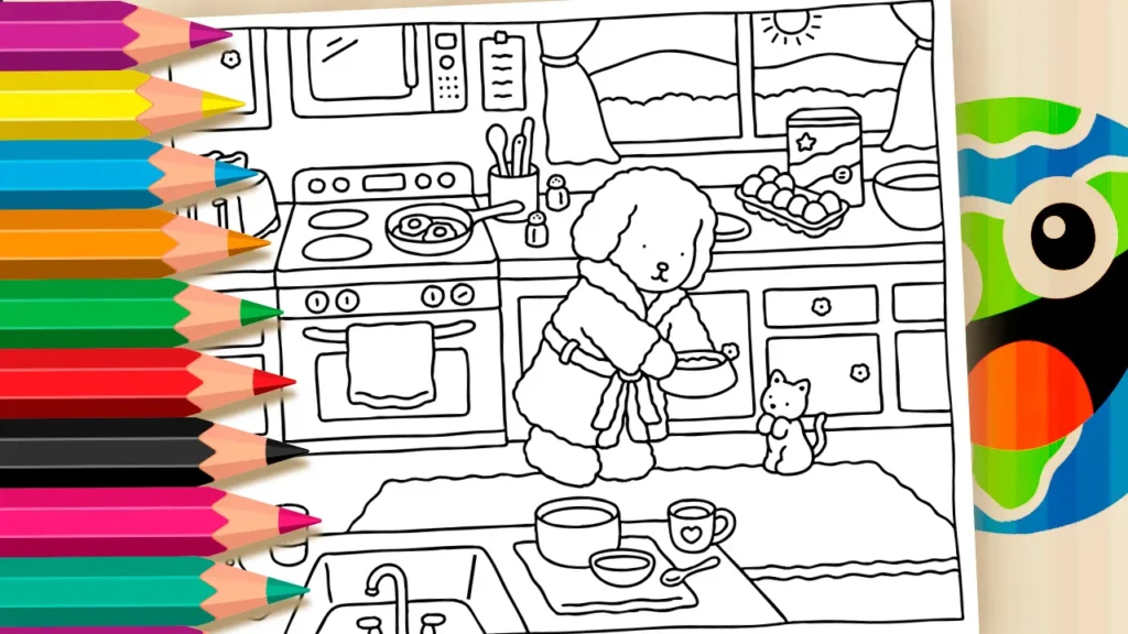 Café da Manhã do Gatinho de Bobbie Goods – Página para Colorir