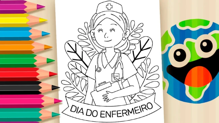 Desenho para colorir Desenho Dia do Enfermeiro: Celebre com Criatividade e Gratidão!