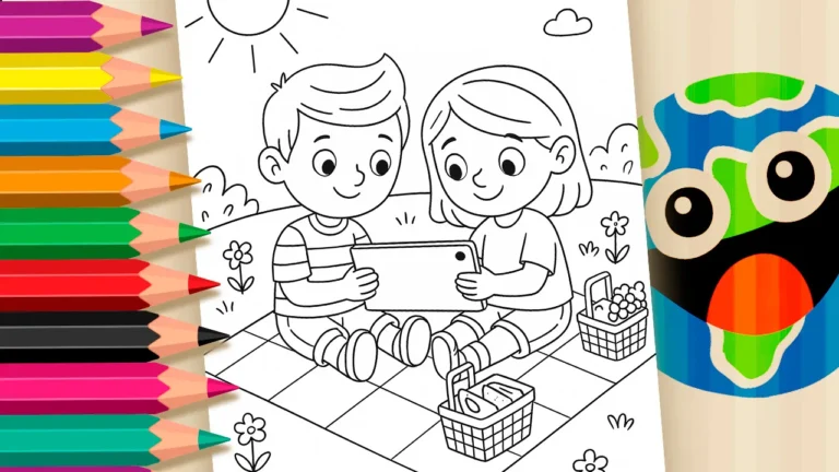 Desenho para colorir A Aventura Colorida de Lucas