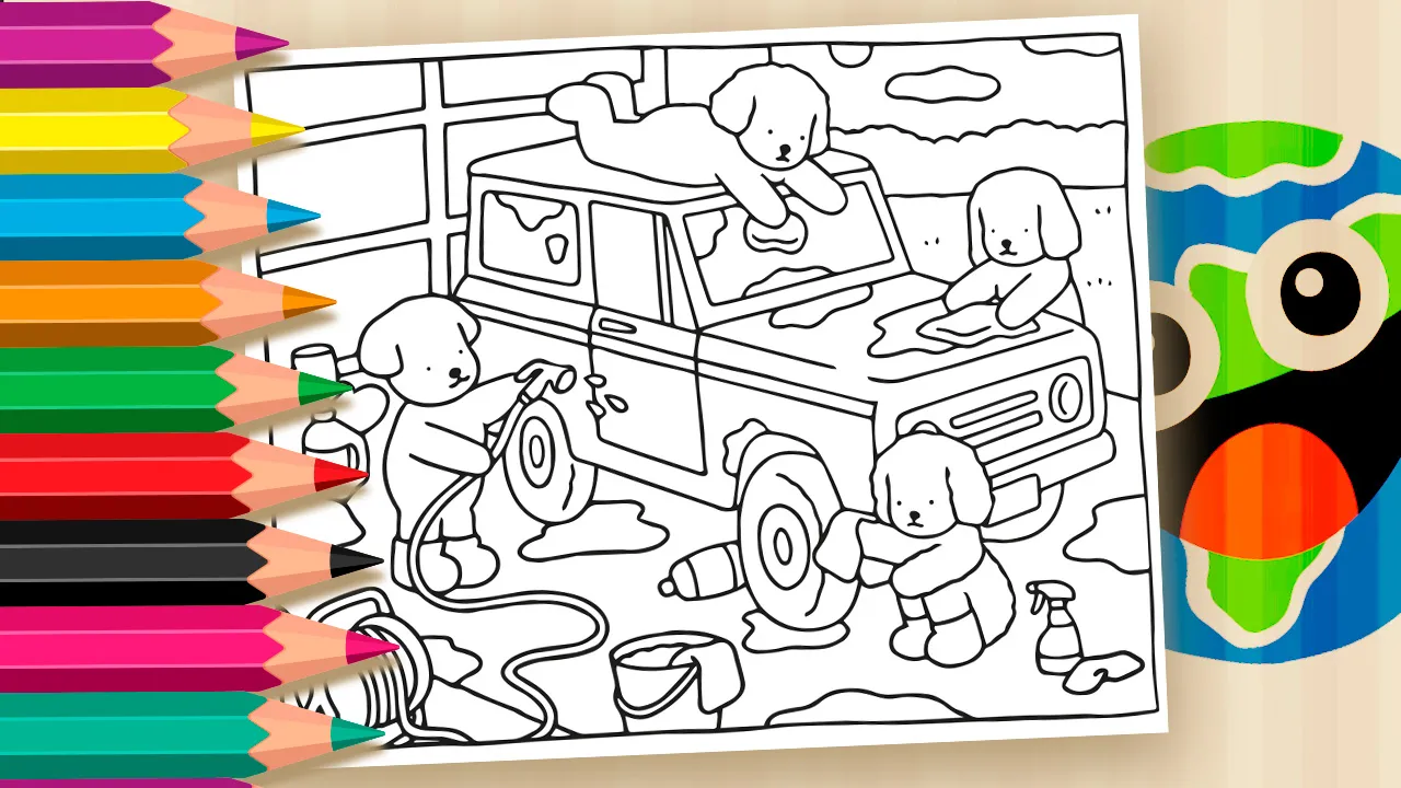 Desenho para Colorir – Lava Jato Bobbie Goods