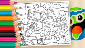 Desenho para colorir Desenho para Colorir – Lava Jato Desenho Kawaii