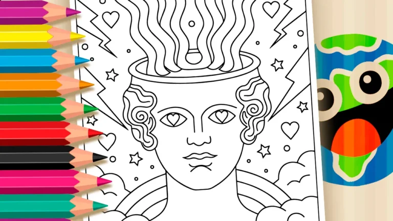 Desenho para colorir 🎨 Desenho Psicodélico para Colorir Online