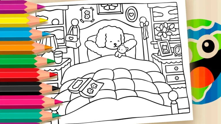 Desenho para colorir Bom Dia, Aconchego! Pinte um Despertar Perfeito com Desenho Kawaii