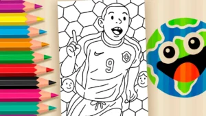 Desenho para colorir Desenho para Colorir Ronaldo Fenômeno – Eterno Número 9