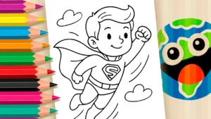 Desenho para colorir Desenho do Superman Voando para Colorir – O Herói Mais Famoso do Mundo!