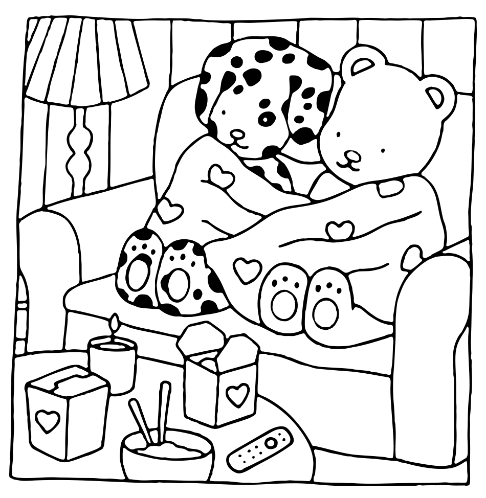 Desenho de 🎨  Kawaii para imprimir e colorir - PDF grátis para pessoas de todas as idades