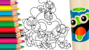 Desenho para colorir A Turma do Mundo de Gumball para Colorir Online