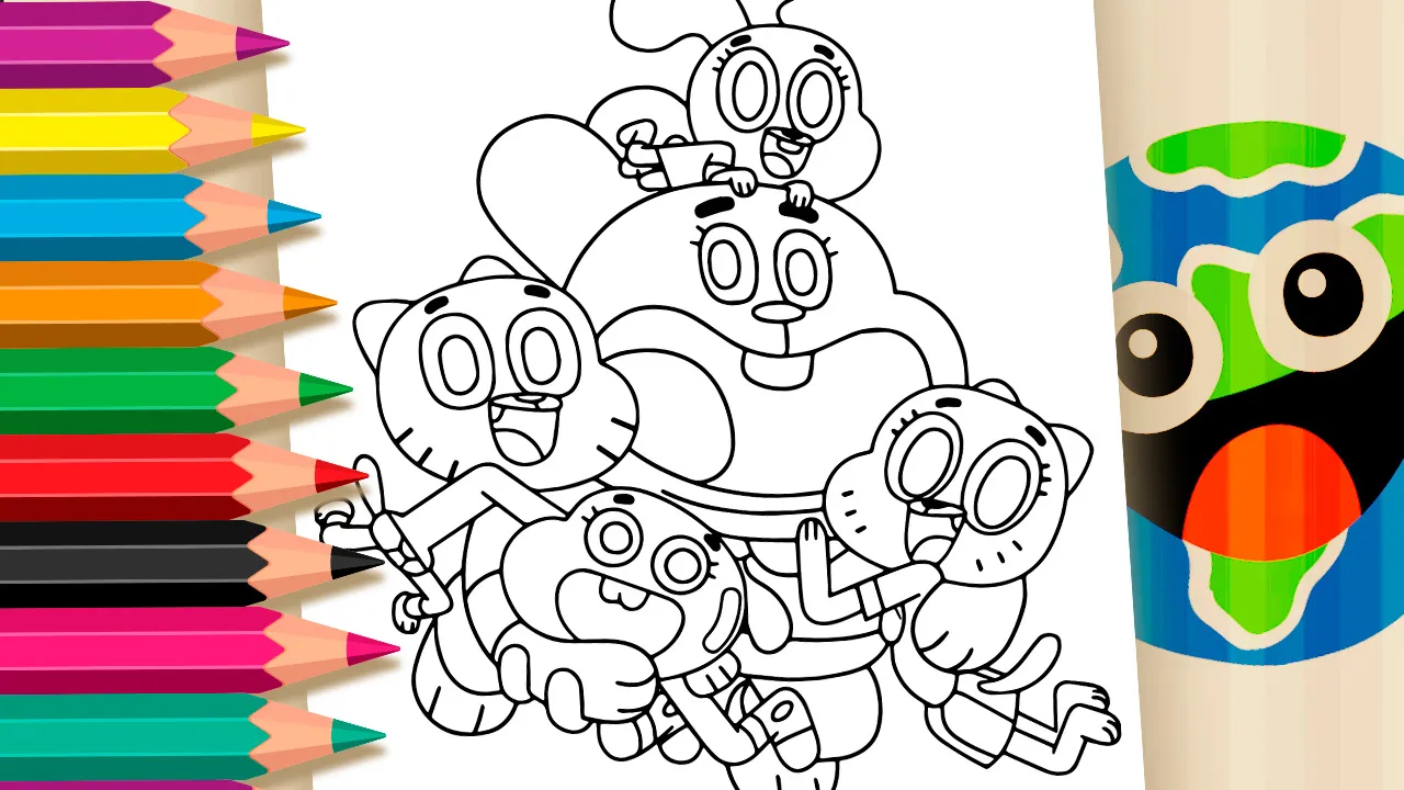 A Turma do Mundo de Gumball para Colorir Online