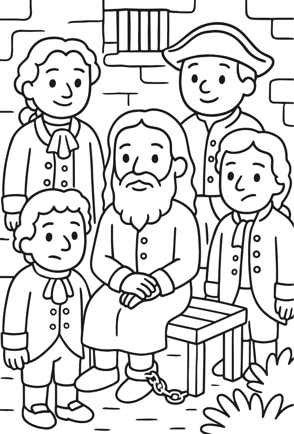 Desenho de Colorir: A Inconfidência Mineira (1789) para imprimir e colorir - PDF grátis para pessoas de todas as idades