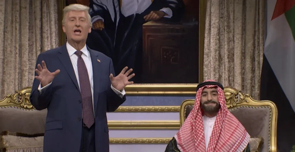 Trump Visita o Oriente Médio e Se Apaixona Pelo Príncipe Herdeiro Saudita no SNL