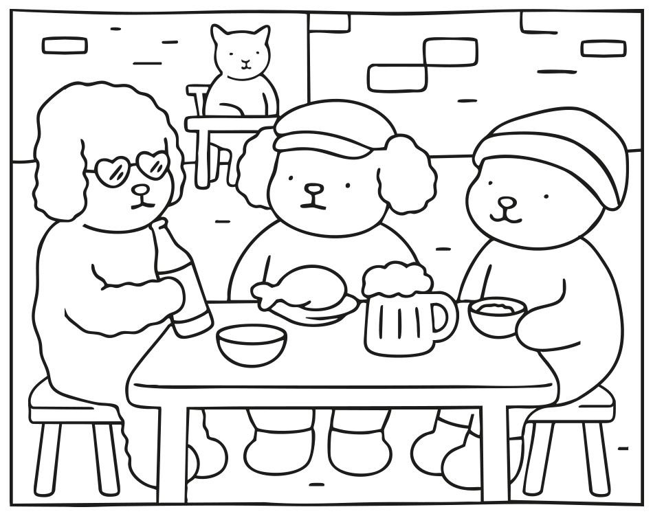 Desenho de E se fosse no Brasil? Boteco no estilo  Kawaii 🇧🇷🎨 para imprimir e colorir - PDF grátis para pessoas de todas as idades