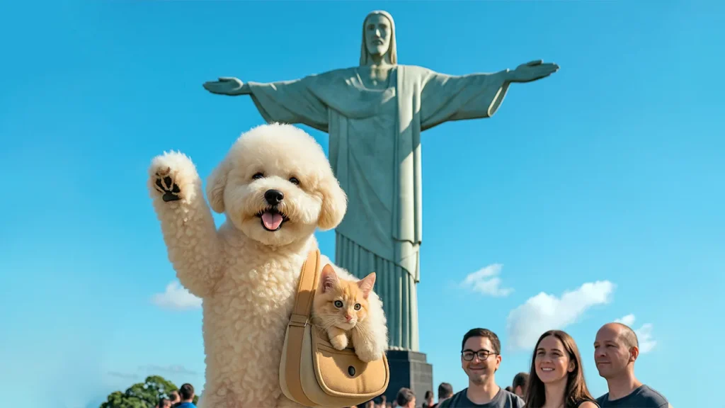 E Se Fosse no Brasil? Um Turista Muito Fofo no Cristo Redentor