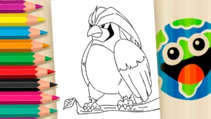 Desenho para colorir Pokémon: 🕊️ Desenho de Pidgeotto para Colorir