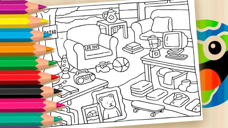 Desenho para colorir 🛍️ Bazar para Colorir
