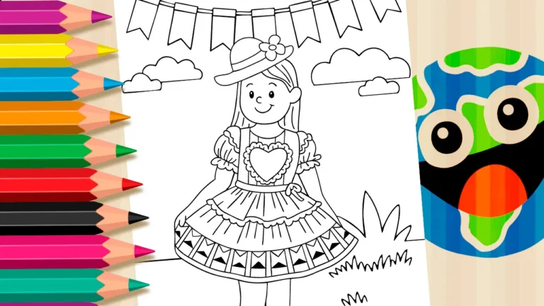 Desenho para colorir Princesa do São João para Colorir Online