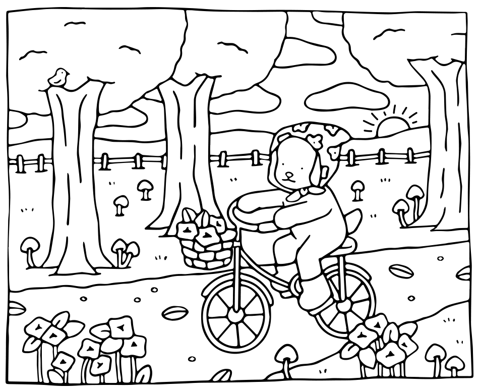 Desenho de 🚴‍♀️ Colorir : Dia Mundial da Bicicleta no Estilo  Kawaii para imprimir e colorir - PDF grátis para pessoas de todas as idades