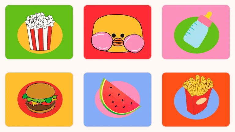 Jogo da memória Paper Duck com alimentos do patinho mais fofinho da internet.