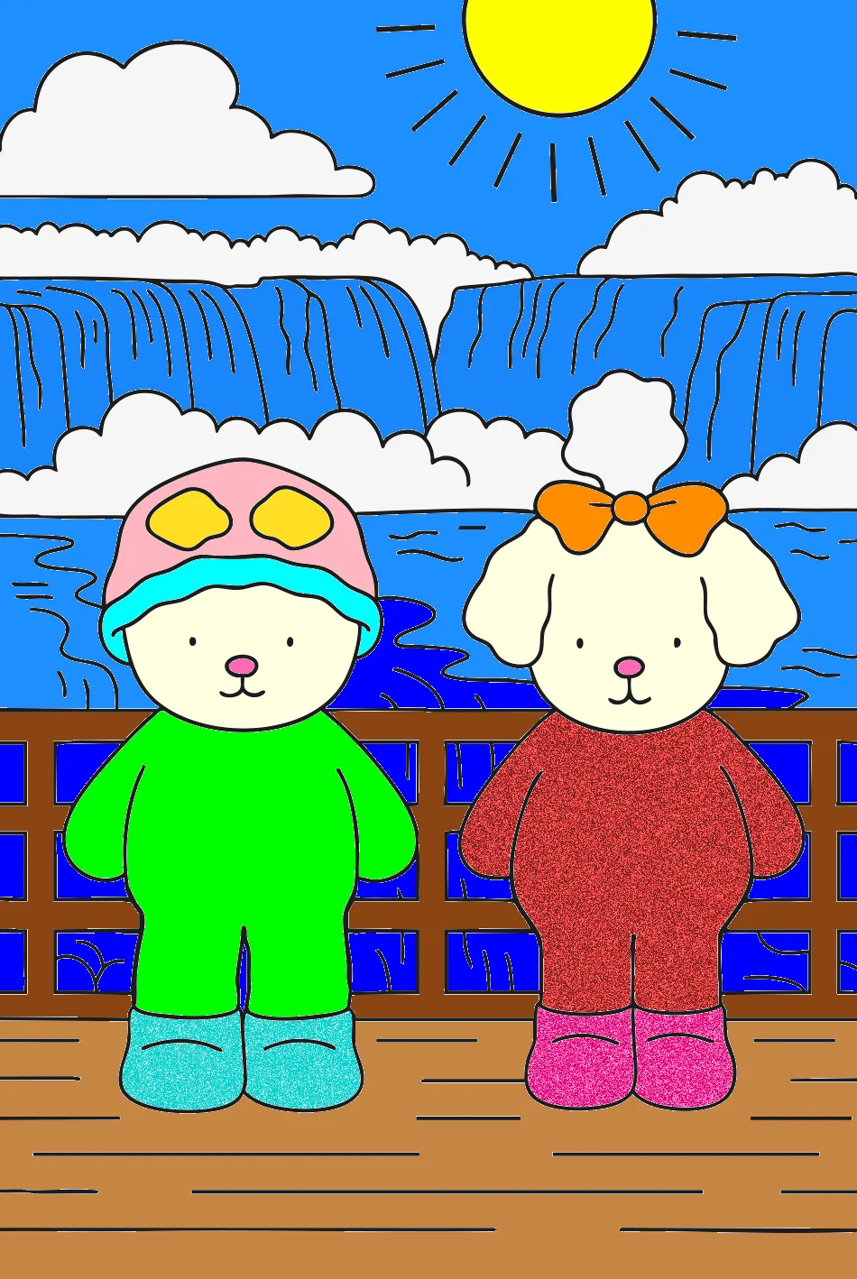 a cachueira – Desenho Colorido Online - Imagem Destacada