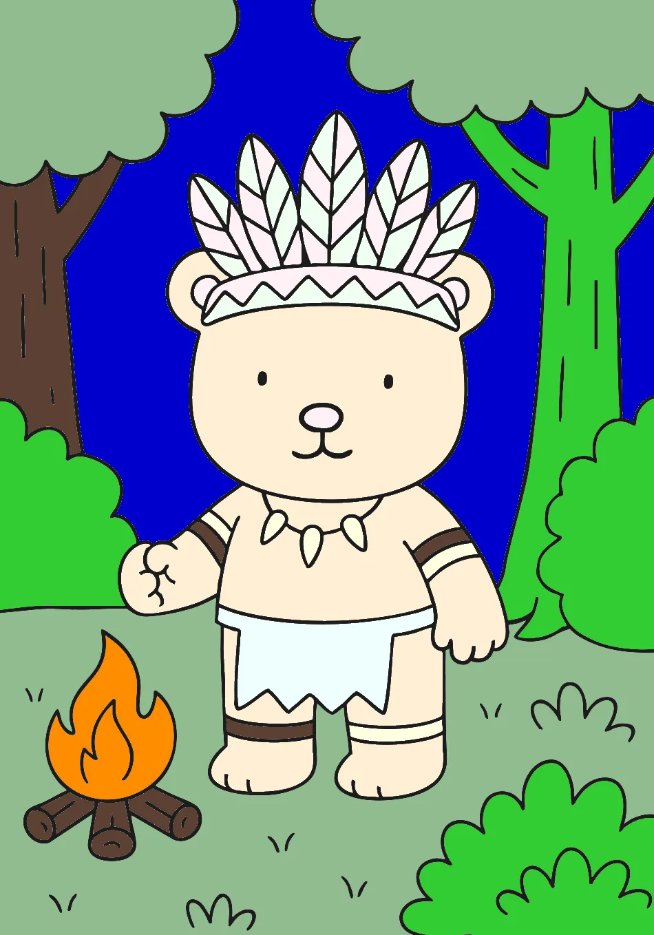 a floresta – Desenho Colorido Online - Imagem Destacada
