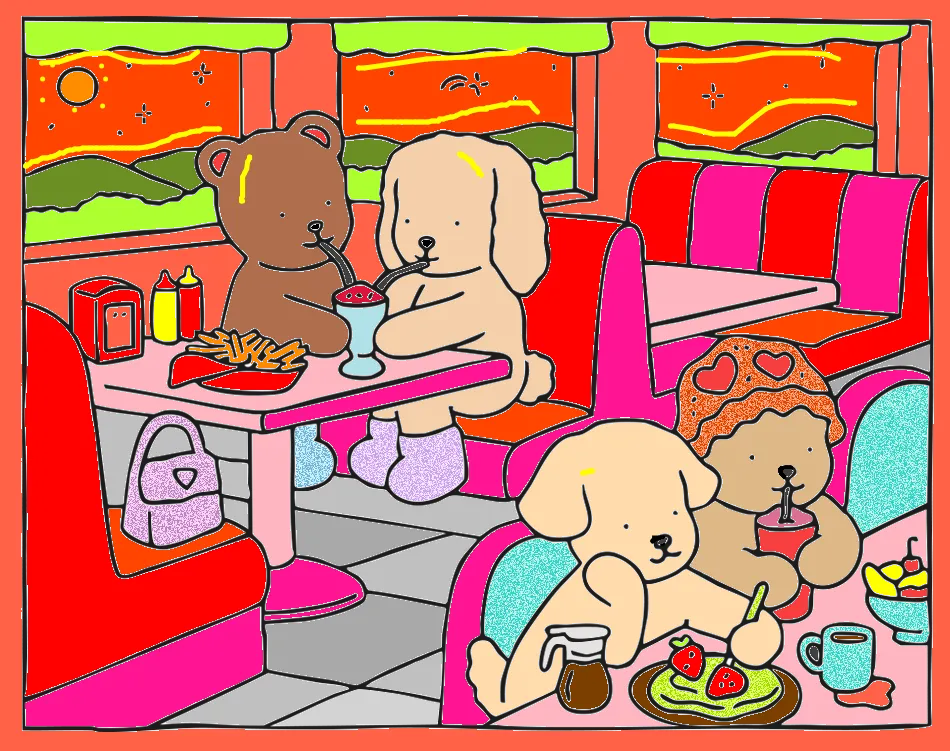 Amigos – Desenho Colorido Online - Imagem Destacada