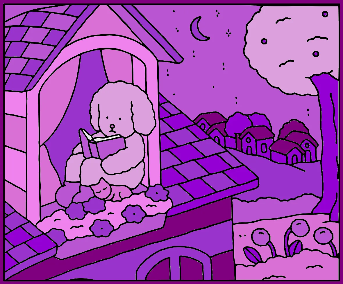 Booie goods cor de roxo – Desenho Colorido Online - Imagem Destacada