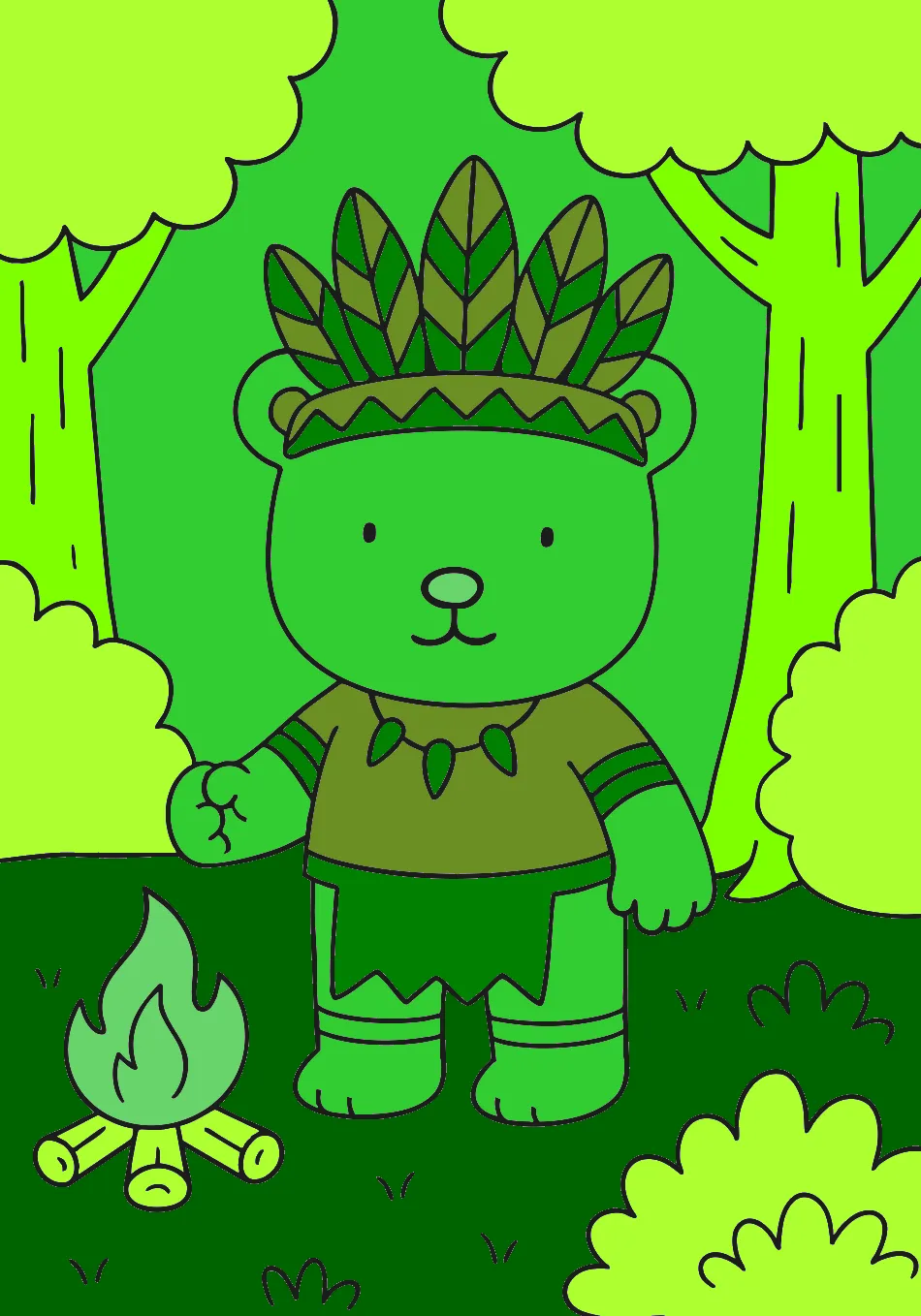 Booie goods verdade na florest – Desenho Colorido Online - Imagem Destacada