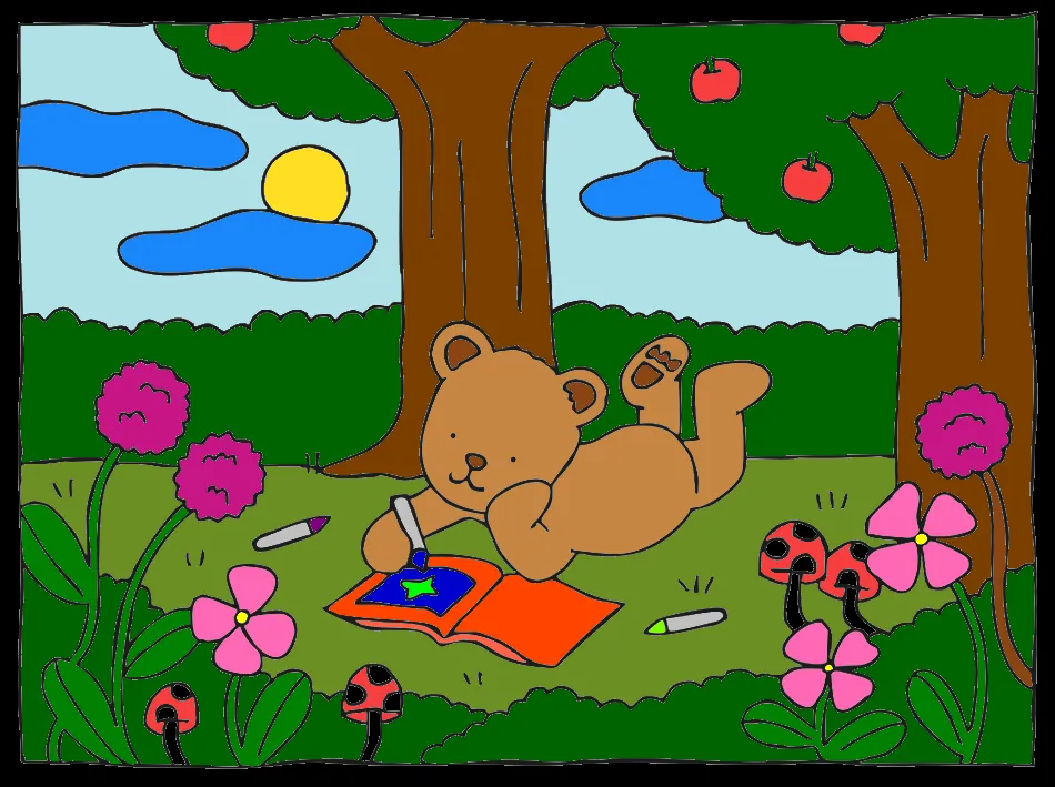 CALMARIA – Desenho Colorido Online - Imagem Destacada