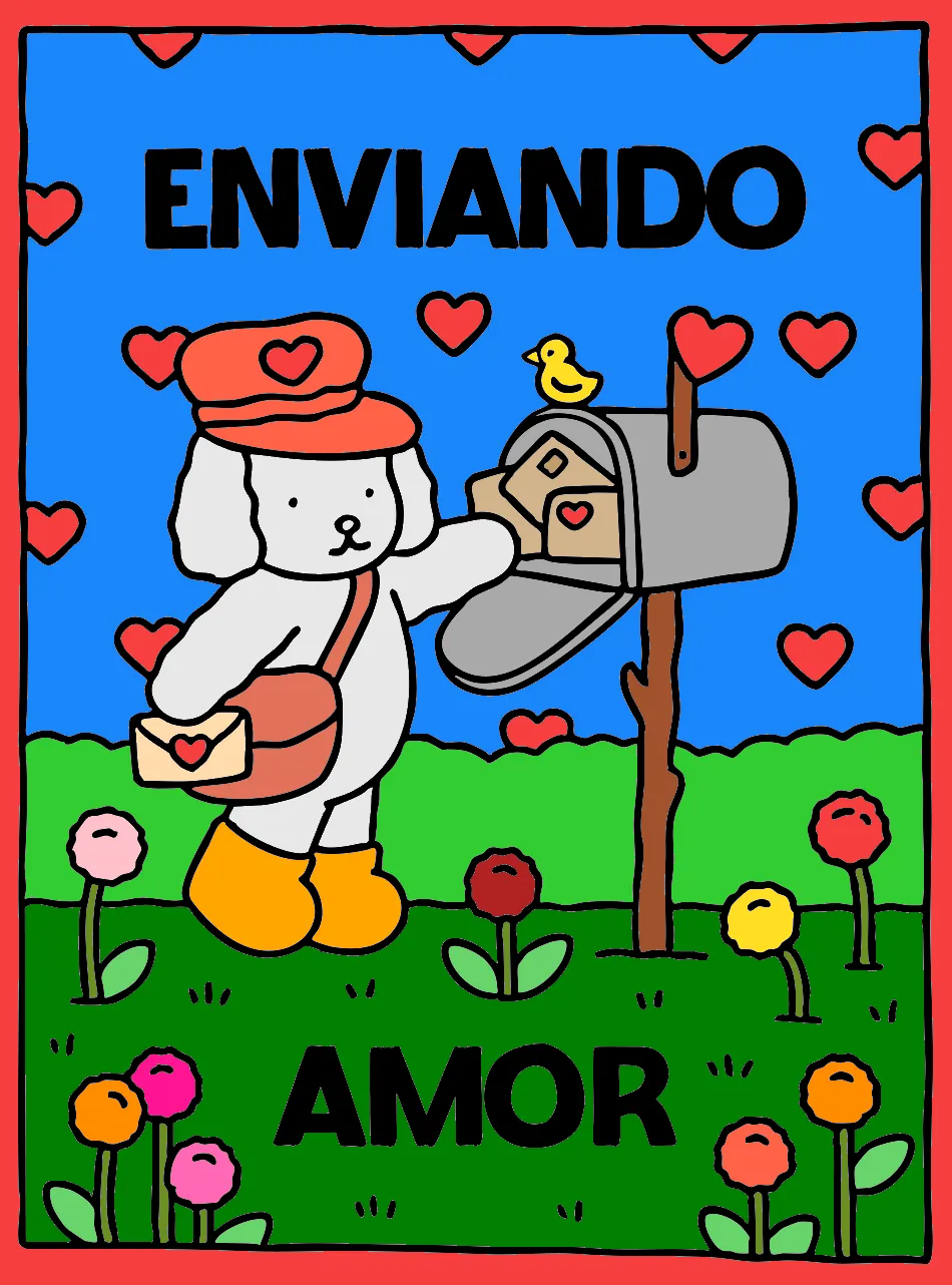 Carta de amor – Desenho Colorido Online - Imagem Destacada